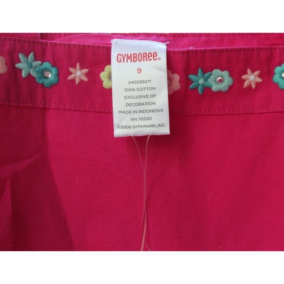 NEW 2007 Gymboree Candy Apple Pink Shirt sz 9 Pleated Tank Top Flower Rhinestone - Picture 7 of 9